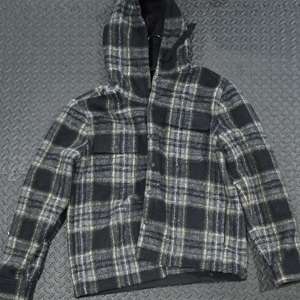 Banana Republic Warm Button up flannel hoodie
